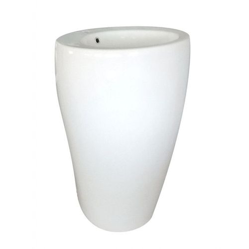 Lavabo Colonne En Céramique Blanche 52x85x53cm