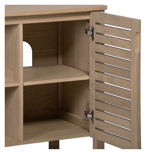 Meuble Double Vasque Talix Sur Pieds En Chêne Naturel 120 Cm