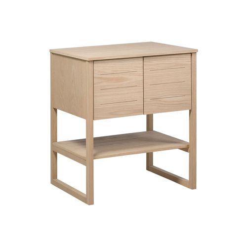 Meuble Sous Vasque Plaqué Chêne Naturel Atoll 70cm