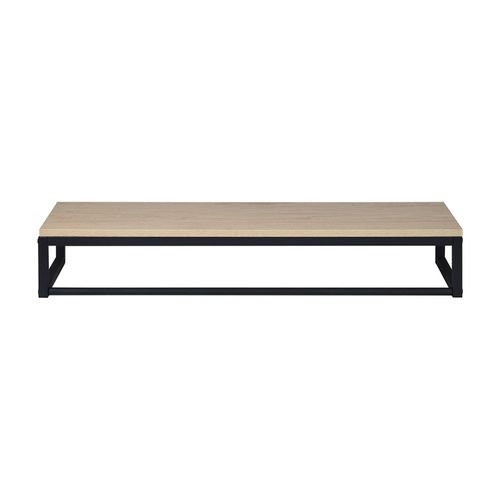 Penderie étagère Murale Bois Et Métal L90 Cm Grif Métal Noir Et Bois