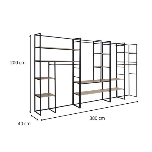 Ensemble De Portants Vêtements Bois Et Métal Ashton - Lot De 4