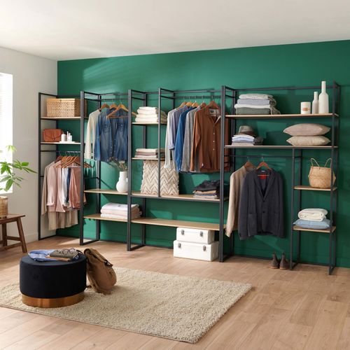 Ensemble De Portants Vêtements Bois Et Métal Ashton - Lot De 4