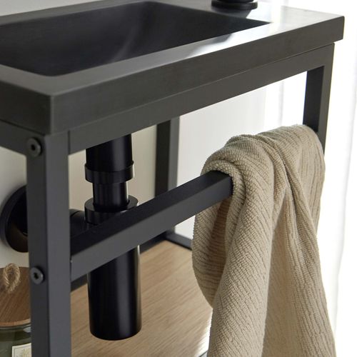 Meuble Lave-mains Gain De Place Avec Vasque Résine 40x32.5cm