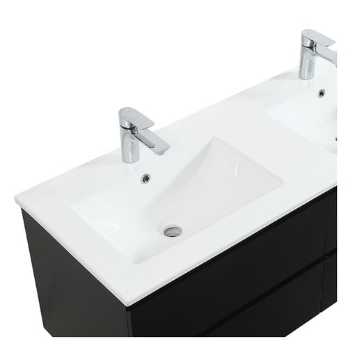 Meuble Double Vasque Sorrento Suspendu Avec Plan Céramique 120cm