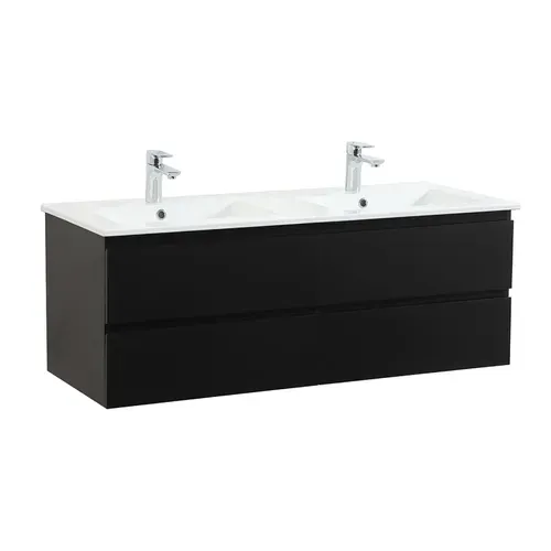 Meuble Double Vasque Sorrento Suspendu Avec Plan Céramique 120cm