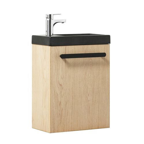 Meuble Lave-mains NEVADA Décor Noyer - Blanc 3760232696682 Devis Sous 24h