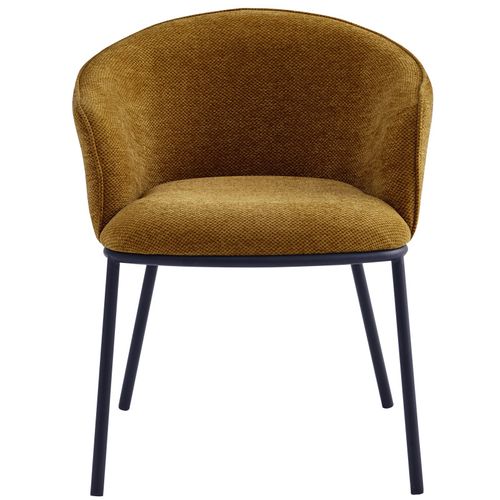 Alvin-fauteuil De Table En Tissu Luxury Moutarde