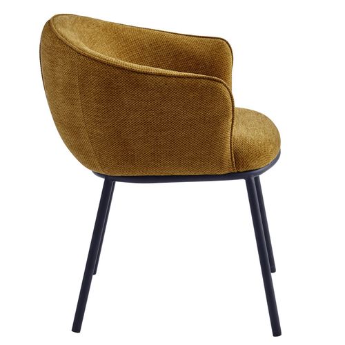 Alvin-fauteuil De Table En Tissu Luxury Moutarde