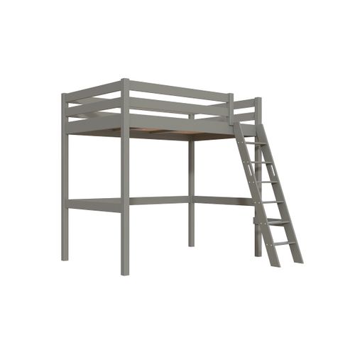 Lit Mezzanine 1 Place Bois Sylvia 120x200 Échelle Inclinée