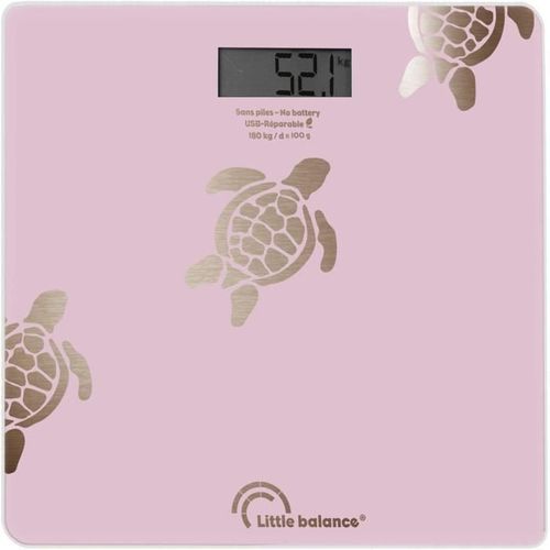 Pèse-personne - 8729 - Tortues Gold Métallisées - USB Réparable - 180 Kg/100 G - Rose