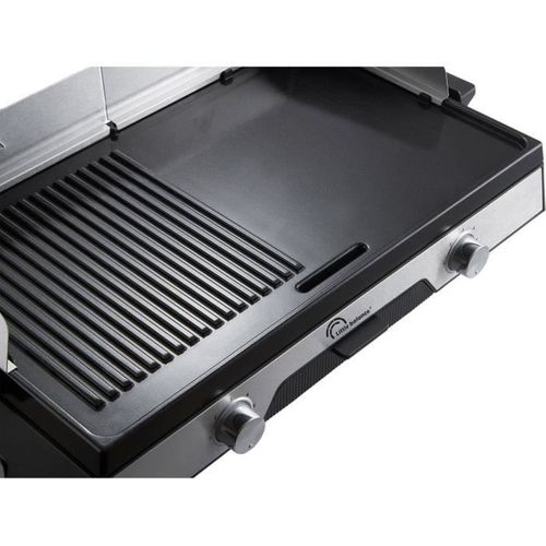 Plancha Électrique 2200 W 50 X 30 Cm 2 Zones Grill Et Plancha