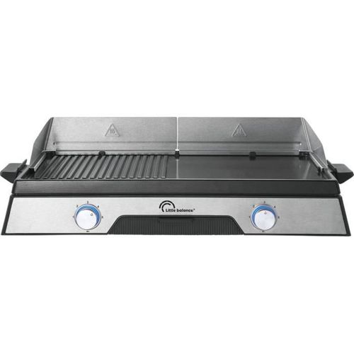 Plancha Électrique 2200 W 50 X 30 Cm 2 Zones Grill Et Plancha