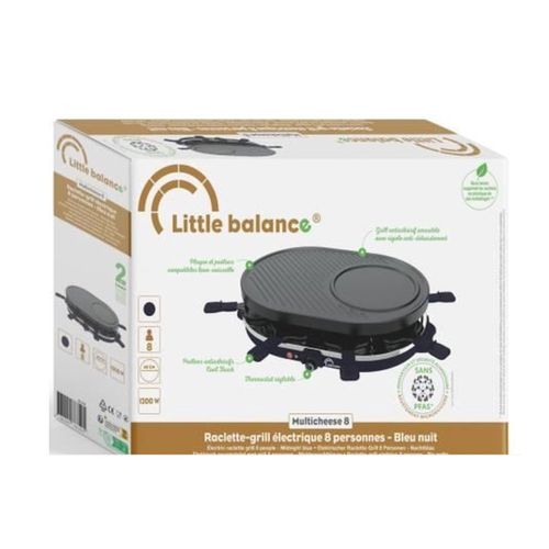 Appareil à Raclette 8 Personnes 1200w + Gril + Crêpière Bleu Nuit Et Noir - 8749