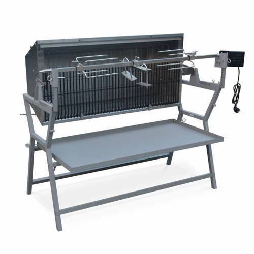 Rôtissoire électrique Inclinable - Mathurin Inox - Tournebroche. Barbecue Au Charbon De Bois À