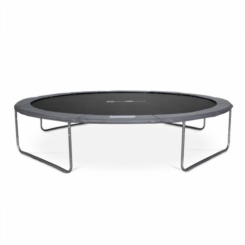 Trampoline Rond D. 430cm Gris Avec Son Filet De Protection - Vénus - Trampoline De Jardin 430cm 4m-