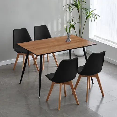 Table à Manger Rectangulaire Scandinave En Bois - Nora