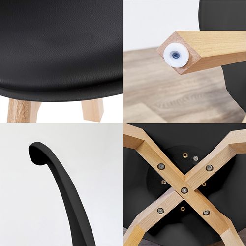 Ensemble Table à Manger Rectangulaire Et 4 Chaises Scandinaves Bois En Bois - Norabjorn