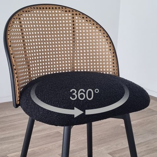 Lot De 2 Tabourets De Bar Noires - Neo