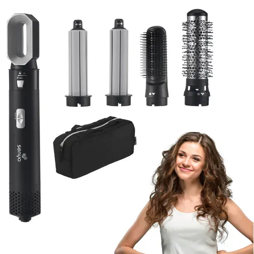 Brosse Soufflante 5 En 1 Air Styler et Sèche-cheveux : Lissage, Séchage, Boucle, Brushing 1000w
