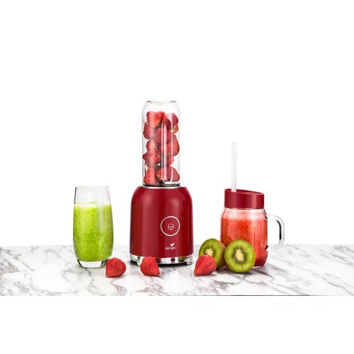 Blender smoothie portable 250W – 6 lames inox – 2 bouteilles (500 ml + 600 ml) – Lave-vaisselle