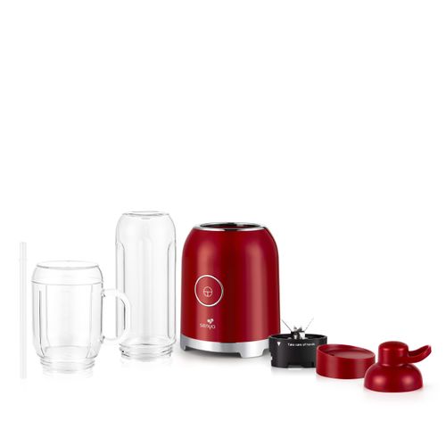 Blender smoothie portable 250W – 6 lames inox – 2 bouteilles (500 ml + 600 ml) – Lave-vaisselle