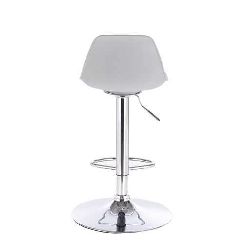 Lot 2 Tabourets De Bar Cuisine Coussin Simili Pivotant Hauteur Réglable Pied Chrome Sig (gris)