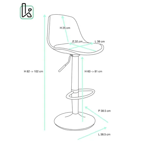 Lot 2 Tabourets De Bar Cuisine Coussin Simili Pivotant Hauteur Réglable Pied Chrome Sig (gris)