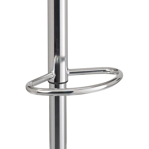 Lot 2 Tabourets De Bar Coussin Simili Pivotant Hauteur Réglable Pied Chrome Sig (blanc Noir)