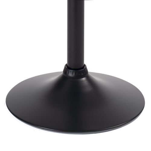 Lot 2 Tabourets De Bar Coussin Simili Effet Vintage Pivotant Hauteur Réglable Sig+ (noir Marron)