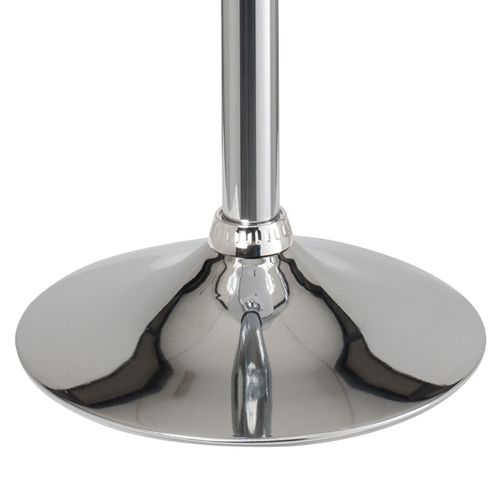 Lot 2 Tabourets Bar Rond Siège Simili Rembourré Pivotant Hauteur Réglable Chrome Yo (gris Foncé)