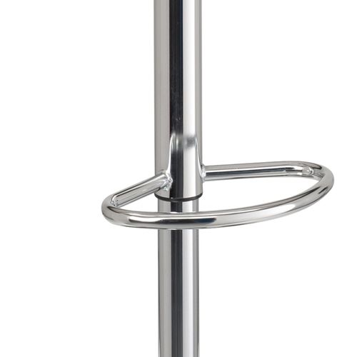 Lot 2 Tabourets Bar Rond Siège Simili Rembourré Pivotant Hauteur Réglable Chrome Yo (gris Foncé)