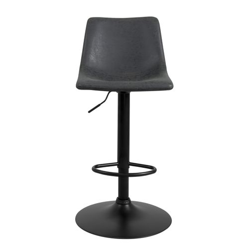 Lot 2 Tabourets De Bar Industriels Simili Rembourré Effet Vintage Pivotant Hauteur Réglable Helio