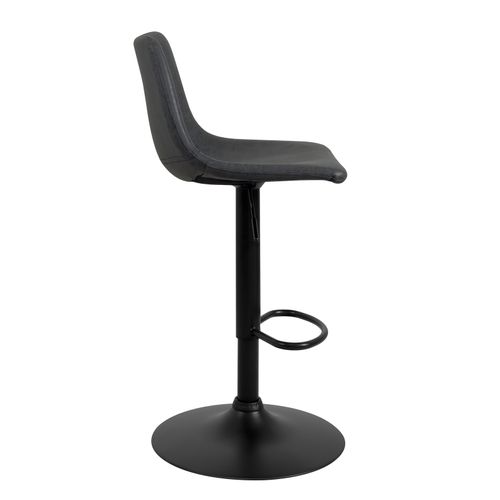 Lot 2 Tabourets De Bar Industriels Simili Rembourré Effet Vintage Pivotant Hauteur Réglable Helio