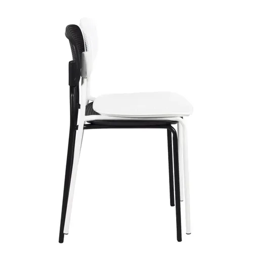 Lot De 4 Chaises De Cuisine Empilables Aza (noir)