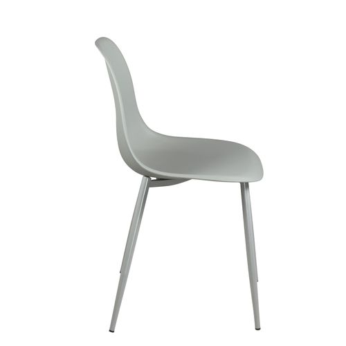 Lot 4 Chaises De Cuisine Design Pieds Métal Nova (gris)