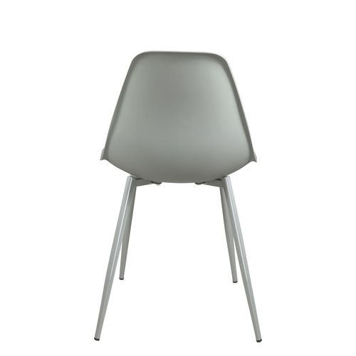 Lot 4 Chaises De Cuisine Design Pieds Métal Nova (gris)
