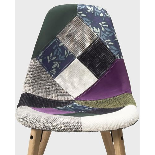 Lot De 2 Chaises Scandinaves, Nora (patchwork Méditerranéen)