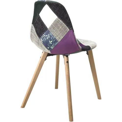 Lot De 2 Chaises Scandinaves, Nora (patchwork Méditerranéen)
