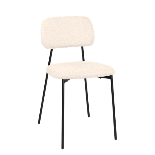 Lot De 4 Salle à Manger Design Tala – Tissu Mélangé Beige