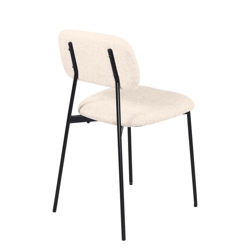 Lot De 4 Salle à Manger Design Tala – Tissu Mélangé Beige