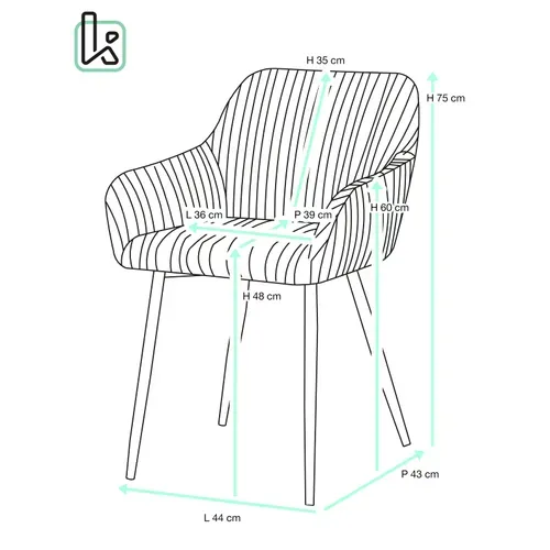 Petit Fauteuil Confortable En Velours Côtelé Miro (beige)