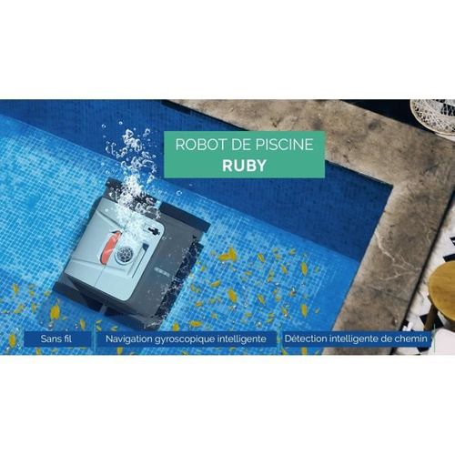 Robot De Piscine - Bestway - Ruby - Autonome - Nettoyage Fond Et Parois - 8x4 M Max