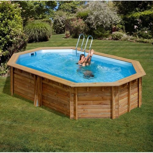 Piscine Rainurée Languette Octo. Emeo  Emeo 541x 350 X 131 Cm Bois