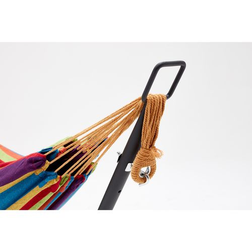 Copacabana Arc-en-ciel - Hamac Sur Pied 2,6 M Avec Toile En Tissu Multicolore