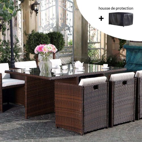 Miami 6 Marron/blanc + Housse De Protection