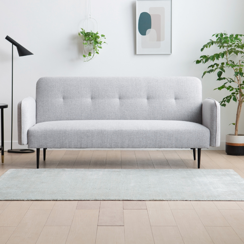 Berne - Canapé Convertible 3 Places En Tissu Gris