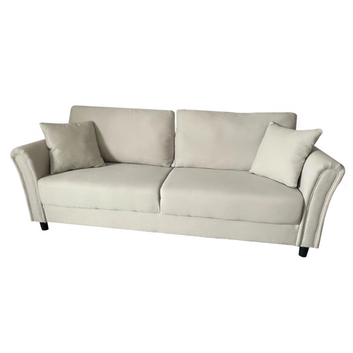 Lucerne - Canapé Droit En Tissu 4 Places Beige