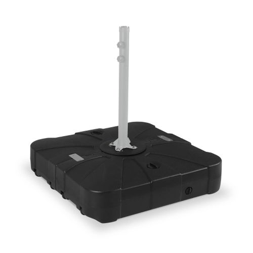 Pied Pour Parasol Déporté Remplissable 100l En Plastique Noir Avec Roulettes - Base à Lester