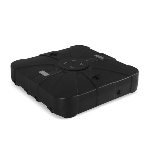 Pied Pour Parasol Déporté Remplissable 100l En Plastique Noir Avec Roulettes - Base à Lester