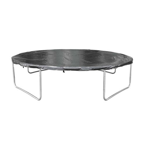 Trampoline Rond D. 370cm Gris - Saturne Inner XXL – Trampoline De Jardin Avec Filet De Protection